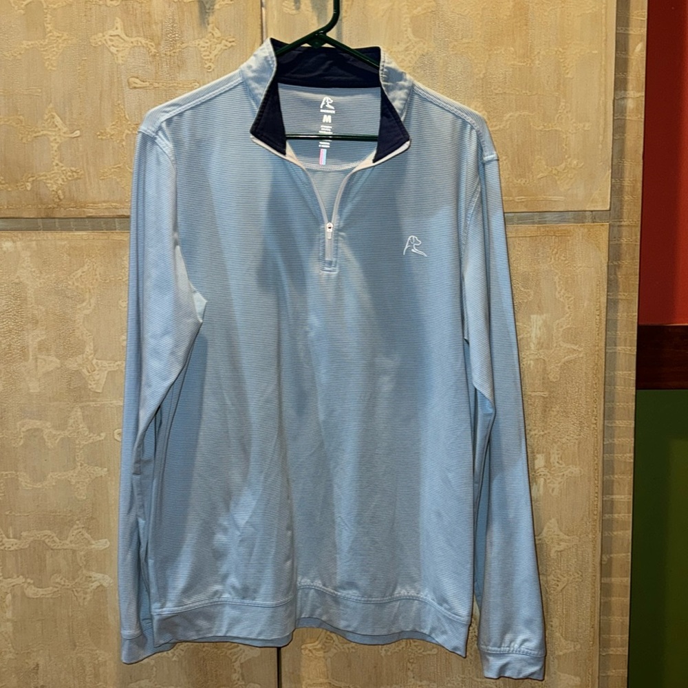 Rhoback Q-Zip The Franklin white and light blue striped